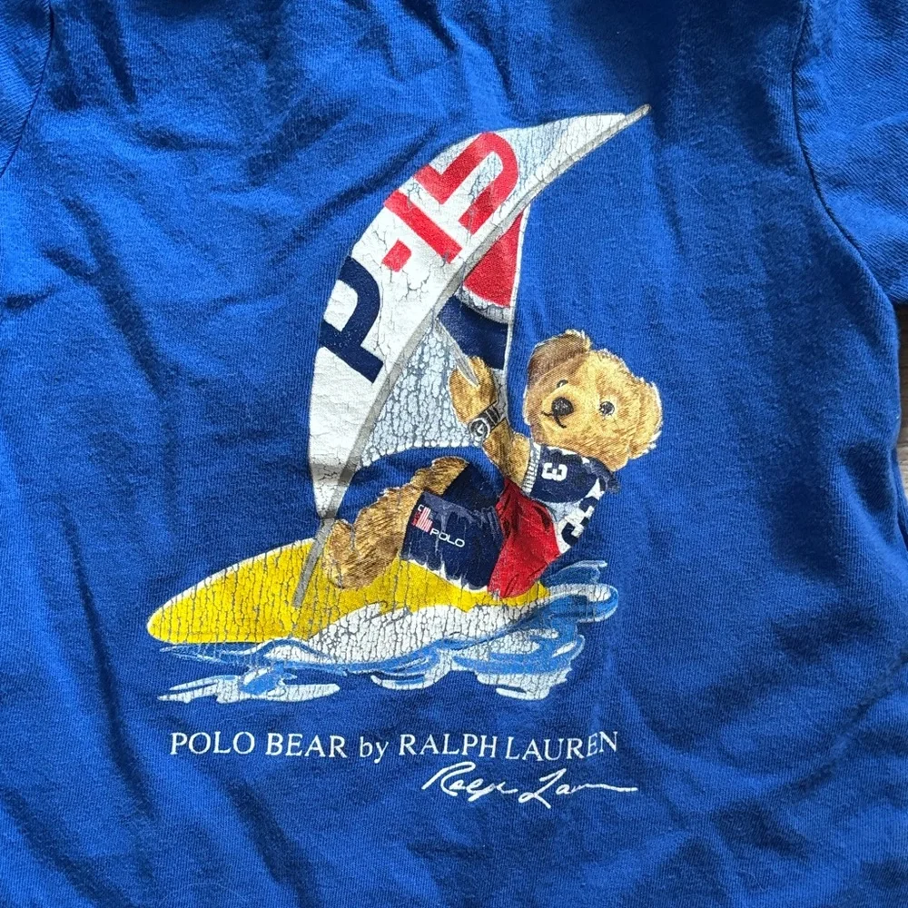 Ralph Lauren Baby Boys Bear Cotton Romper